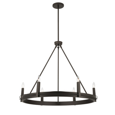 Minka-Lavery - 12418-860 - Six Light Pendant - Dalvor - Dark Bronze