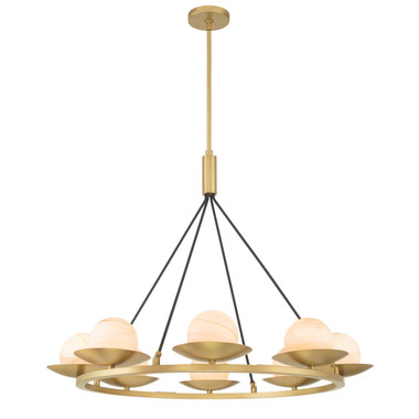 Minka-Lavery - 10388-876 - Eight Light Pendant - Olenne - Legacy Brass
