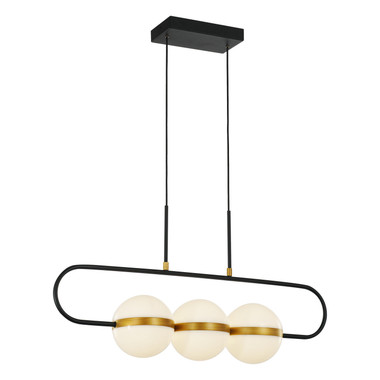 Alora - LP302003MBBG-UNV - LED Linear Pendant - Tagliato - Matte Black/Brushed Gold