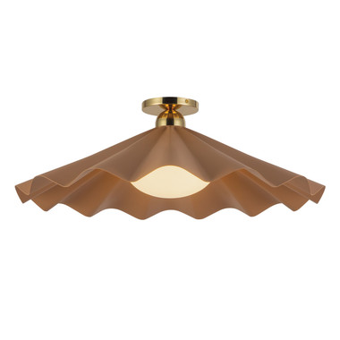 Alora - SF354125PEC - One Light Semi-Flush Mount - Furrow - Peach