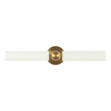 Alora - PL405123BGWH - Two Light Picture Light - Cole - Brushed Gold/White
