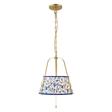 Alora - PD675213BGBL - Two Light Pendant - Scout - Brushed Gold/Blue Linen