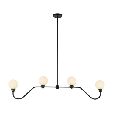 Alora - LP408148MB - Four Light Linear Pendant - Beckett - Matte Black