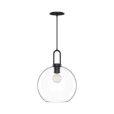 Alora - PD601710MBCL - One Light Pendant - Soji - Clear Glass/Matte Black