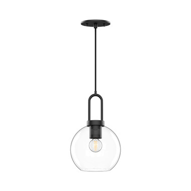 Alora - PD601608MBCL - One Light Pendant - Soji - Clear Glass/Matte Black