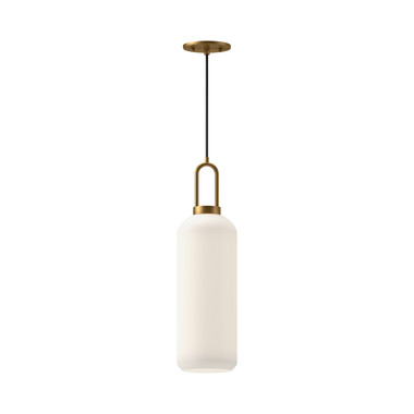 Alora - PD401606AGOP - One Light Pendant - Soji - Aged Gold/Opal Matte Glass