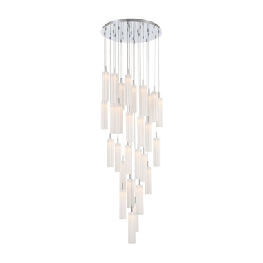 Crystorama - ADD-415-CH-WH - LED Pendant - Addis - Polished Chrome