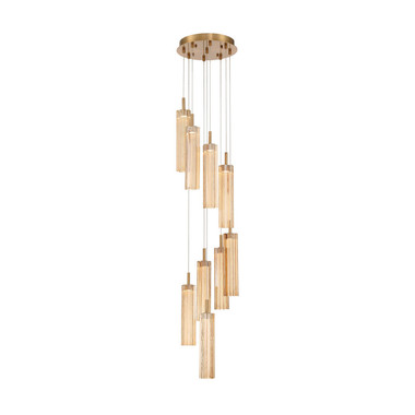Crystorama - ADD-405-AG-AM - LED Pendant - Addis - Aged Brass