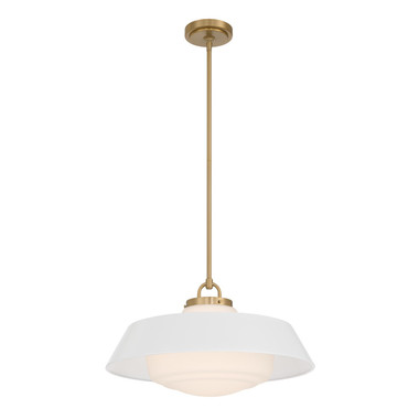 Crystorama - XAN-8009-VG-WH - Three Light Pendant - Xander - Vibrant Gold
