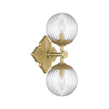 Crystorama - ORY-1002-AG-CL - Two Light Wall Sconce - Orly - Aged Brass