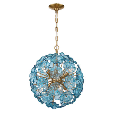 Crystorama - ESM-4005-AG-BL - Six Light Chandelier - Esme - Aged Brass