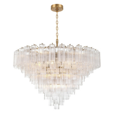 Crystorama - ADD-327-AG-CL - 28 Light Chandelier - Addis - Aged Brass