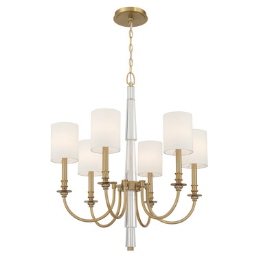 Crystorama - LLO-486-AG - Six Light Chandelier - Lloyd - Aged Brass
