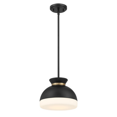 Crystorama - GID-4005-MK-VG - One Light Mini Pendant - Gidget - Matte Black + Vibrant Gold