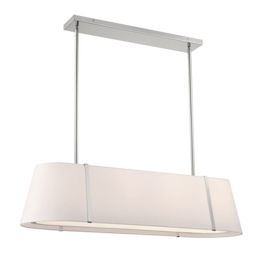 Crystorama - FUL-917-PN - Four Light Linear Chandelier - Fulton - Polished Nickel