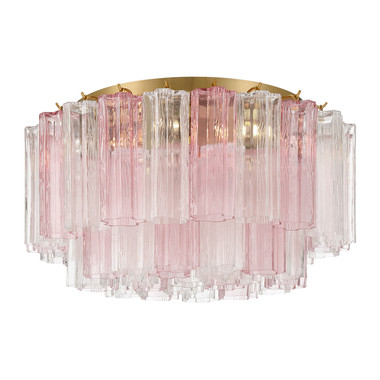 Crystorama - ADD-321-AG-SP - Seven Light Flush Mount - Addis - Aged Brass