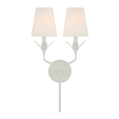 Crystorama - 562-MT - Two Light Wall Sconce - Broche - Matte White