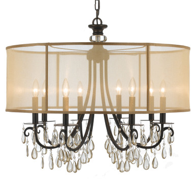Crystorama - 5628-EB - Eight Light Chandelier - Hampton - English Bronze