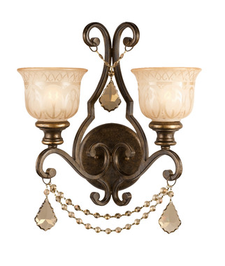 Crystorama - 7502-BU-GT-MWP - Two Light Wall Sconce - Norwalk - Bronze Umber