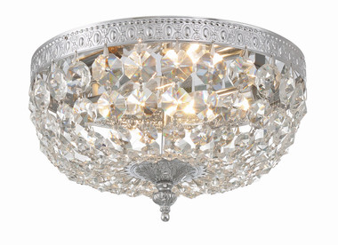 Crystorama - 710-CH-CL-SAQ - Two Light Flush Mount - Waltham - Polished Chrome