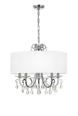 Crystorama - 6625-CH-CL-MWP - Five Light Chandelier - Othello - Polished Chrome