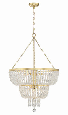 Crystorama - 610-GA - Eight Light Chandelier - Rylee - Antique Gold