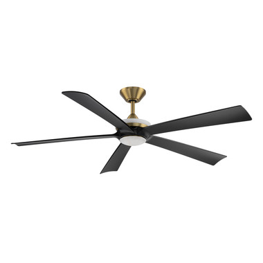 Modern Forms Fans - FR-D2602-62L-SB/MB - 62" Ceiling Fan - Crown - Soft Brass/Matte Black