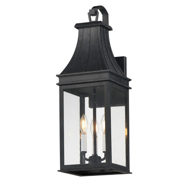 Maxim - 40984TCBKP - Three Light Outdoor Wall Sconce - Bramwell VX - Black Patina
