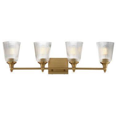 Maxim - 21544CRNAB - Four Light Bath Vanity - Julip - Natural Aged Brass