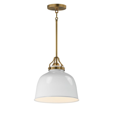 Maxim - 21424GWNAB - One Light Pendant - Hollis - Natural Aged Brass
