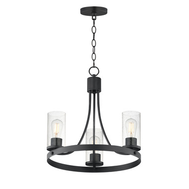 Maxim - 10467CDBK - Three Light Chandelier - Livingston - Black