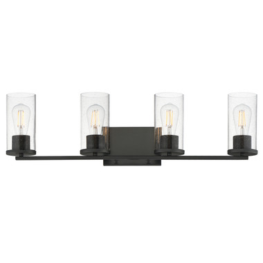 Maxim - 10464CDBK - Four Light Bath Vanity - Livingston - Black