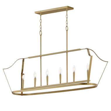 Maxim - 10427NAB - Six Light Linear Pendant - Arden - Natural