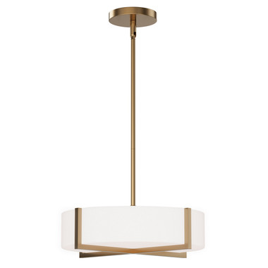 Maxim - 57945WTNAB - LED Flush Mount/ Pendant Convertible - Dexter - Natural Aged Brass