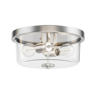 Maxim - 5691CLSN - Two Light Flush Mount - Fuller - Satin Nickel