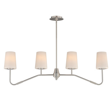 Maxim - 12697WTSN - Four Light Linear Chandelier - Durham - Satin Nickel