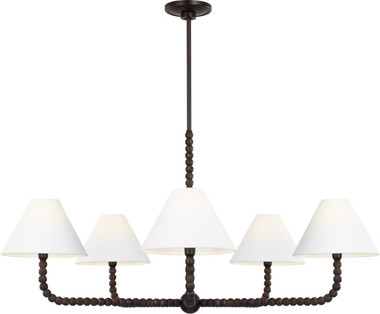Visual Comfort Studio - SCCHCCH112AIBAWWL - Five Light Chandelier - Fiona - Aged Iron