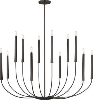 Visual Comfort Studio - EC11812AI - 12 Light Chandelier - Lois - Aged Iron | Aged Iron