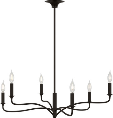Visual Comfort Studio - AC1226AI - Six Light Chandelier - Chatsworth - Aged Iron | Aged Iron