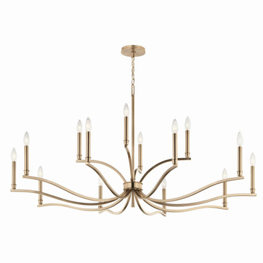 Kichler - 52698CPZ - 14 Light Chandelier - Malene - Champagne Bronze
