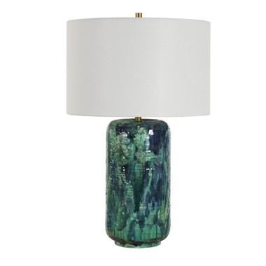 Uttermost - 30679 - One Light Table Lamp - Out Of The Blue - Antique Brass