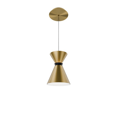 W.A.C. Lighting - PD-57108-40-AB/BK - LED Pendant - Pin Up - Aged Brass/Black
