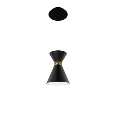 W.A.C. Lighting - PD-57108-27-BK/AB - LED Pendant - Pin Up - Black/Aged Brass