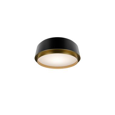 W.A.C. Lighting - FM-20512-35-BK/AB - LED Flush Mount - Salvo - Black/Aged Brass
