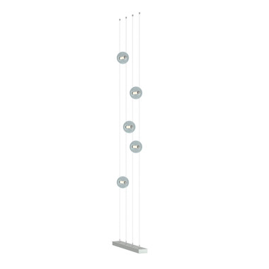 Hubbardton Forge - 289520-LED-STND-82-YL0668 - Abacus 5-Light Floor to Ceiling Plug-In LED Lamp - Abacus - Vintage Platinum