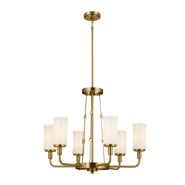 Kichler - 52451NBR - Six Light Chandelier - Vetivene - Natural Brass