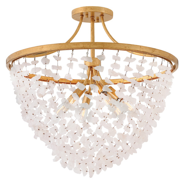 Fredrick Ramond - FR41591DA - LED Semi-Flush Mount - Myra - Distressed Brass