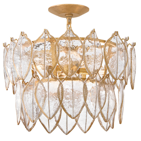 Fredrick Ramond - FR32603DA - LED Convertible Semi Flush - Amira - Distressed Brass