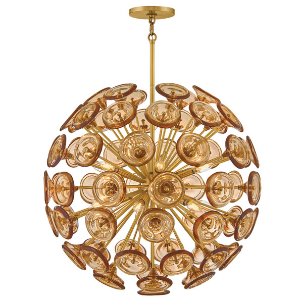 Fredrick Ramond - FR46905UB-AM - LED Chandelier - Maya - Unlacquered Brass