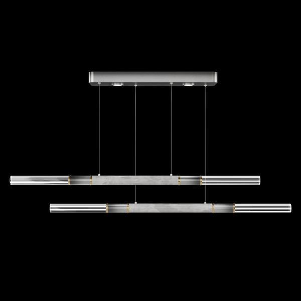 Fine Art Handcrafted Lighting - 100150-712 - LED Linear Pendant - Antonia - Ombre Silver